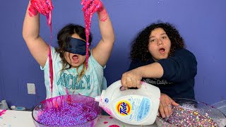 Mary CHEATED!!! Blindfolded Slime Challenge!