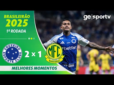 Gols e lances de Cruzeiro x Mirassol