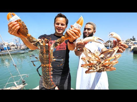 WOWWW!! Mega Seafood and BBQ CAMEL in Morocco! INSANE Street Food and Seafood Market Tour!
