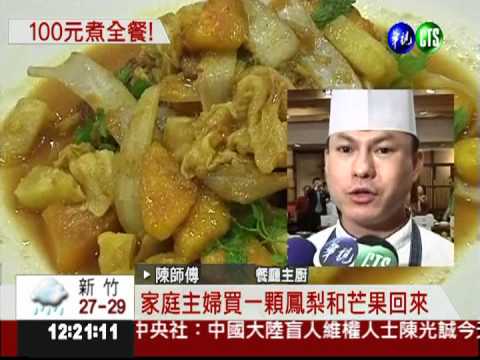 抗漲有一套! 100元做出四道菜