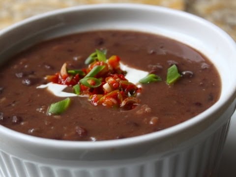 Quick Black Bean Soup Recipe - Easy Bacon Black Bean...