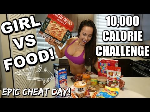 10,000 CALORIE CHALLENGE | Girl VS FOOD | EPIC CHEAT DAY!