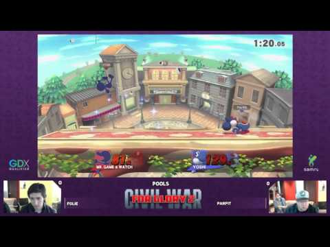For Glory 2 - Smash 4 Pools - Folie (G&W) vs Parfit (Yoshi)