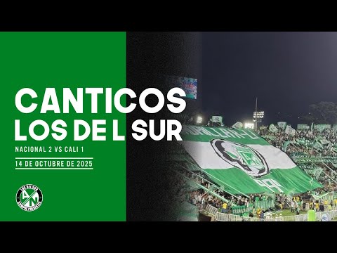 Los Del Sur | Cánticos - Nacional - Cali - Liga Betplay 2025