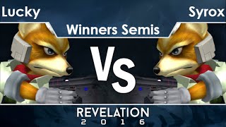 Rev2016 - Selfless | Lucky (Fox) vs Syrox (Fox) Winners Semis - Melee