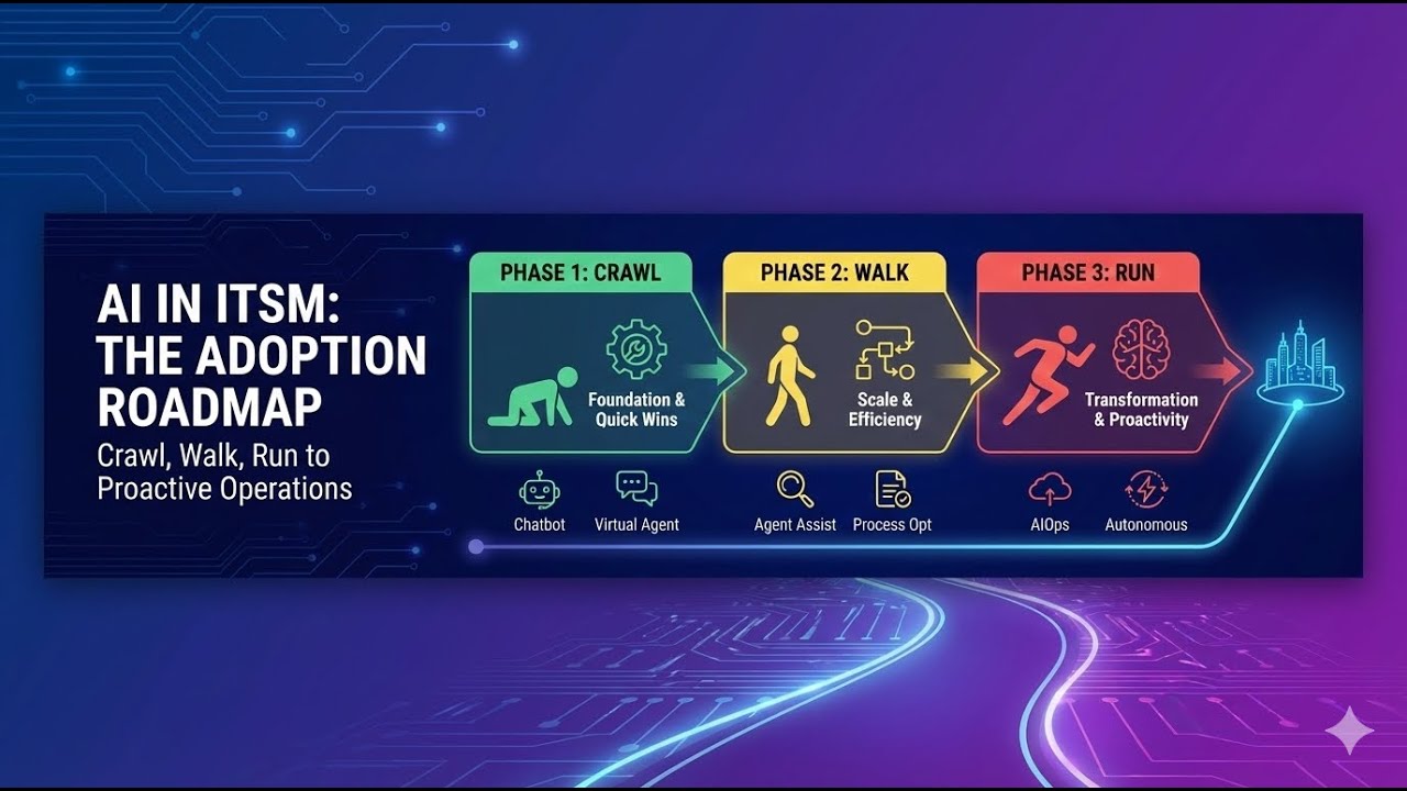 ITSM AI Adoption Roadmap: Crawl, Walk, Run