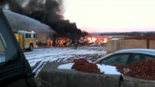 preview picture of video 'Early morning fire levels Hadley building'