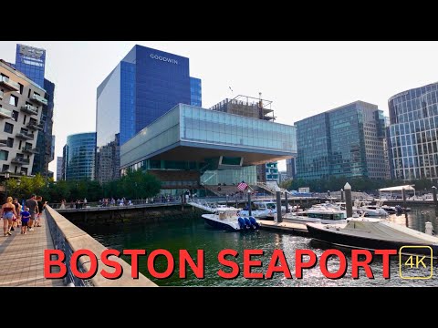 Boston Seaport & Harbor-front | 4K Walking tour | BOSTON, MA 2025