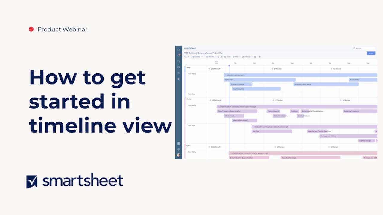 Getting started in Smartsheet's timeline view