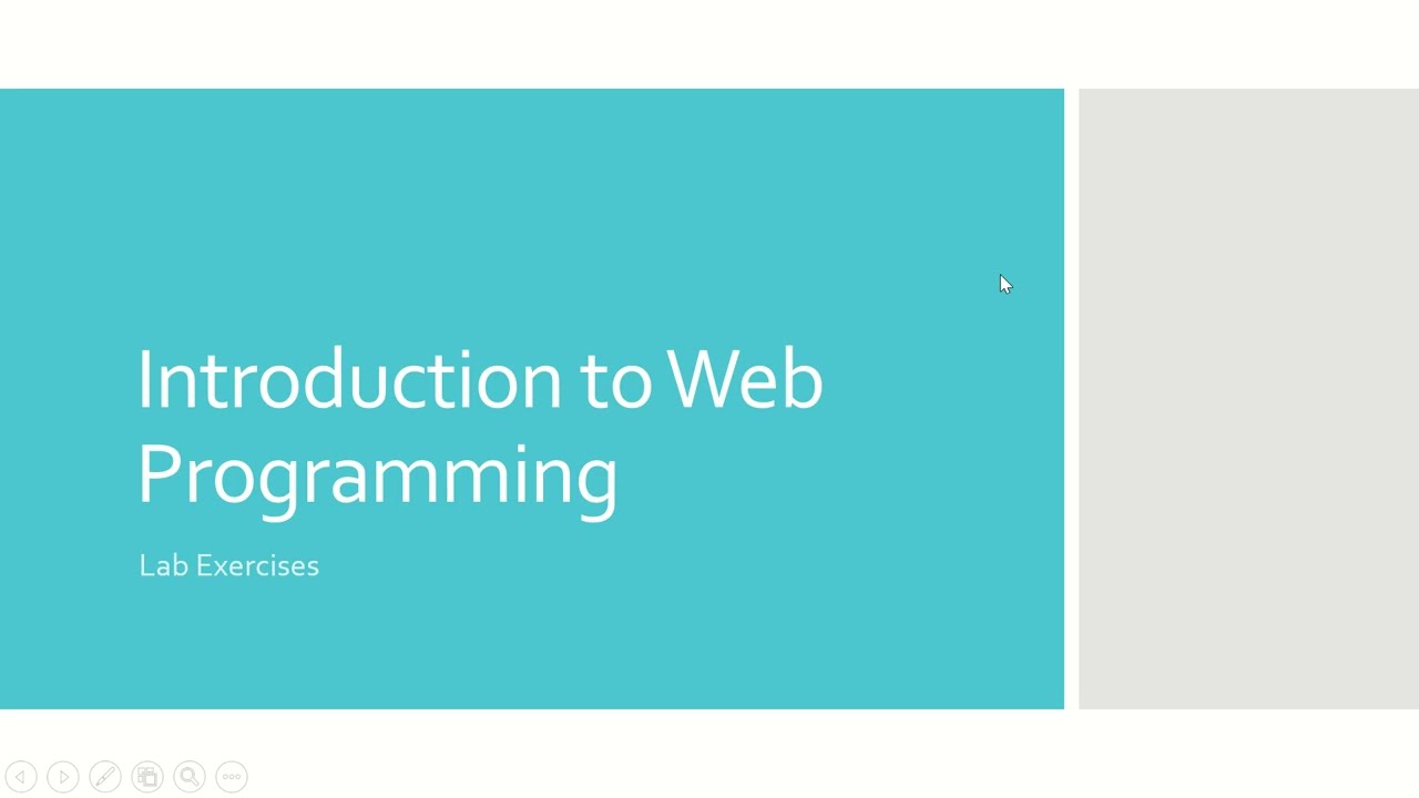 Introduction to web programming - Lab Exercise : Exercise 1.