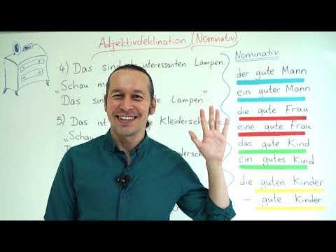 German A2 INTENSIV Lesson - 20 Adjektivdeklination (Nominativ) - German Adjective Conjugations in...