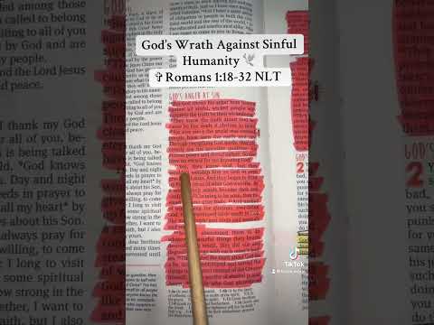 Romans 1:18-32 NLT ✞🕊God’s Anger at Sin 