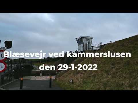 Kammerslusen i blæsevejr den 29-1-2022