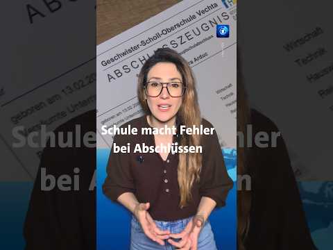 Video Thumbnail: Schule in Niedersachsen macht Fehler bei Abschlüssen  #tagesschau #nachrichten #schule