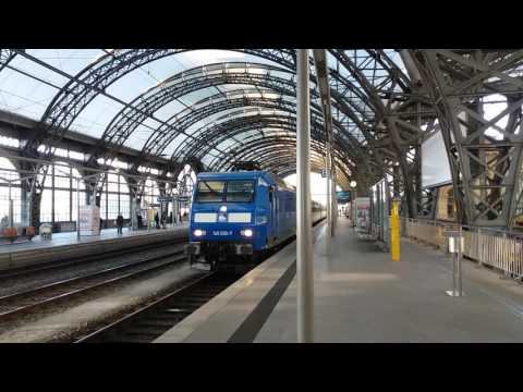 RE 3 Ersatzzug nach Hof Ausfahrt Dresden Hbf am 31.12.2016