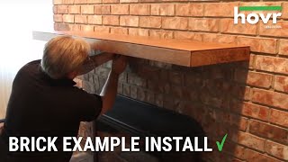 Floating Shelf for TV on Brick Fireplace