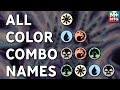 All Magic The Gathering Color Combo Names