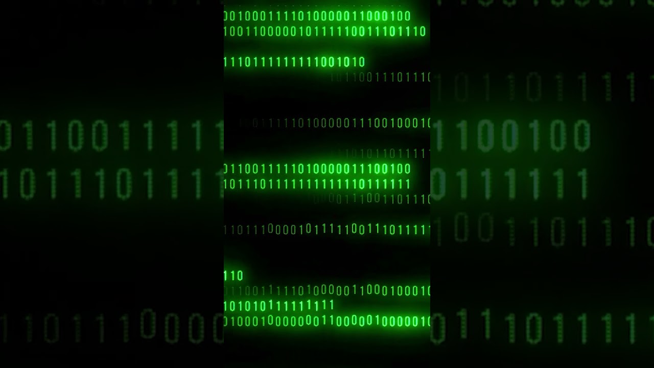 The Matrix Binary Scroll Rain Code Screensaver | #shorts #shortvideo #short