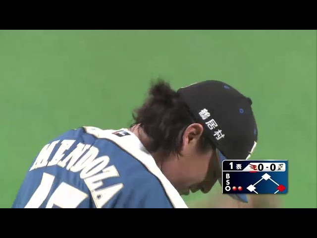 1回表 珍事!! ファイターズ・メンドーサが帽子を間違えた!? 2014/6/27 F-E