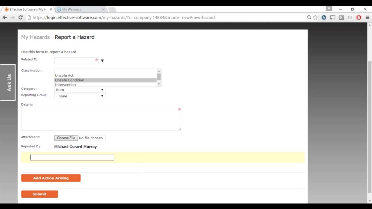 Hazard Reporting Software By Engage EHS