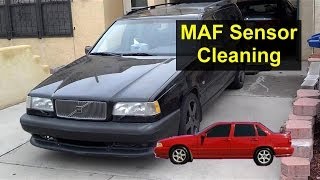 How to clean or replace the mass air flow sensor, MAF, Error code P103 - VOTD