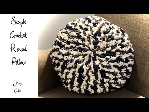 Simple Crochet Round Pillow Round 2
