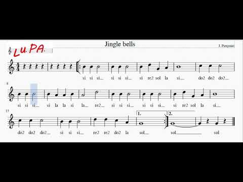 🎅Jingle bells (Ritornello) - Flauto - Note - Spartito - karaoke - Canto - Instrumental - Tutorial
