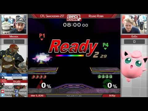 CFL Smackdown 217 Melee - GoGo (Jigglypuff) vs Miranda (Ganondorf) - Round Robin