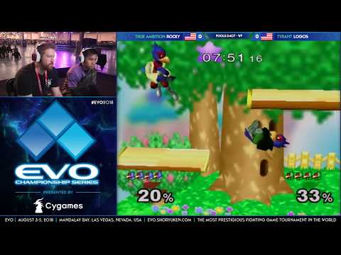 EVO 2018 - Rocky (CA) (Falco) vs Logos (Falco) - Pools Round 1 - SSBM