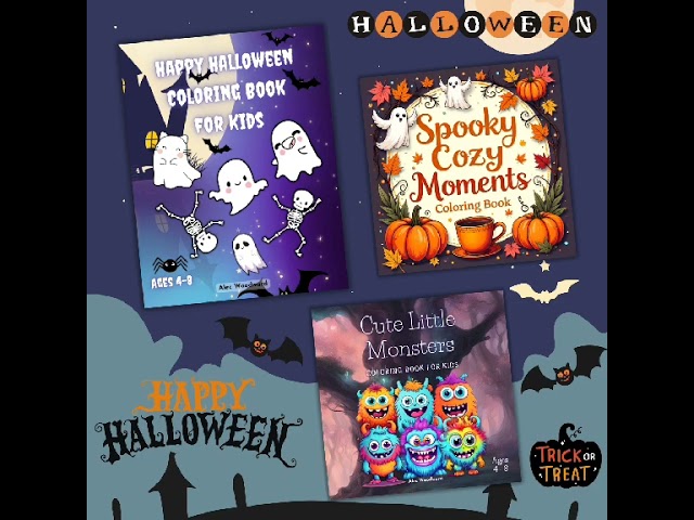 Vídeo relacionado con Halloween Colouring Book for Kids ages 4-8: Spooky Halloween Gifts For Kids Trick or Treat Party Favour