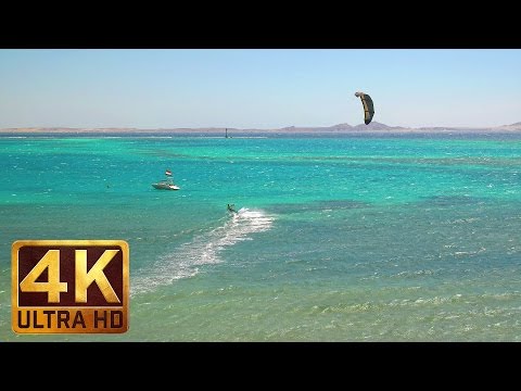 4K Relaxation Video from Egypt with Sea Waves Sounds | The Red Sea Views - 1.5 HRS