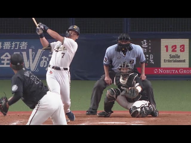 【9回裏】バファローズ・吉田正尚 9回2アウトからの意地のタイムリーヒット!! 2022年7月8日 オリックス・バファローズ 対 千葉ロッテマリーンズ