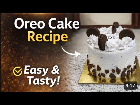 “Eggless Oreo Cake Step by Step | Easy Homemade Cake Recipe 🎂❤️”