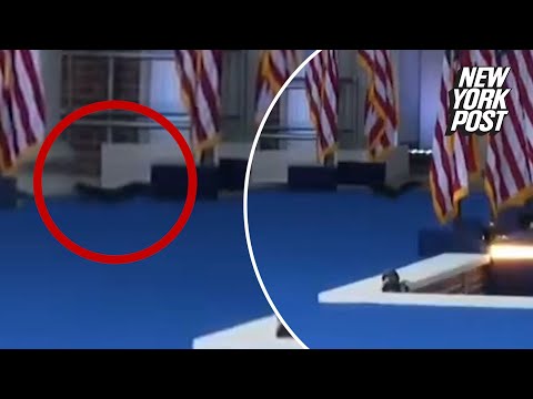 Squirrel spotted onstage before Harris’ concession speech, internet thinks it’s the ghost of P’nut