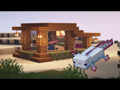 Minecraft - How to Build Big Outdoor Axolotl Aquarium