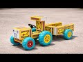 Tractor Kaise Banaate Hain How To Make A Tractor At Home Machis Ki Gadi Banaane Ka Tarika