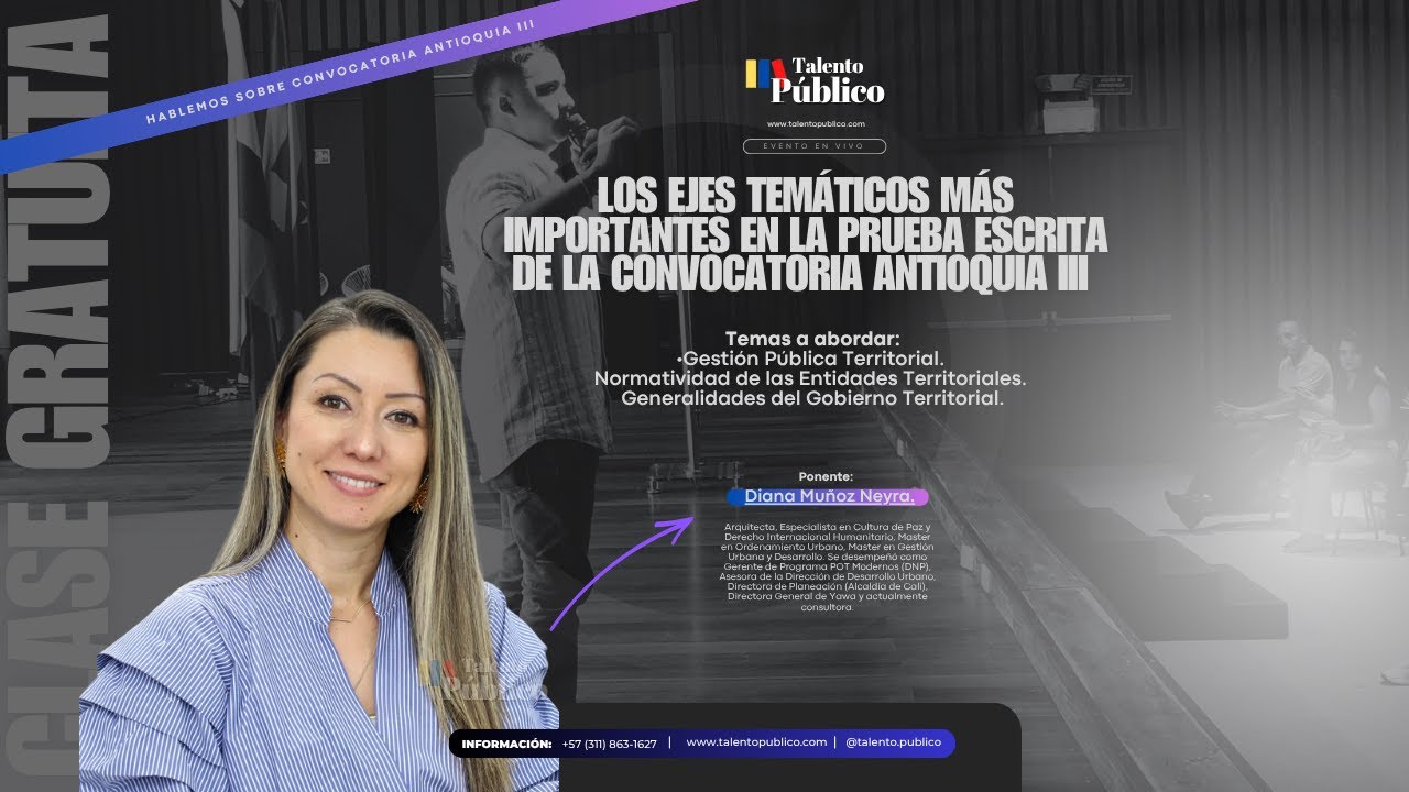 EJES TEMATICOS MÁS IMPORTANTES DE LAS PRUEBAS ESCRITAS DE LA CONV  ANTIOQUIA III