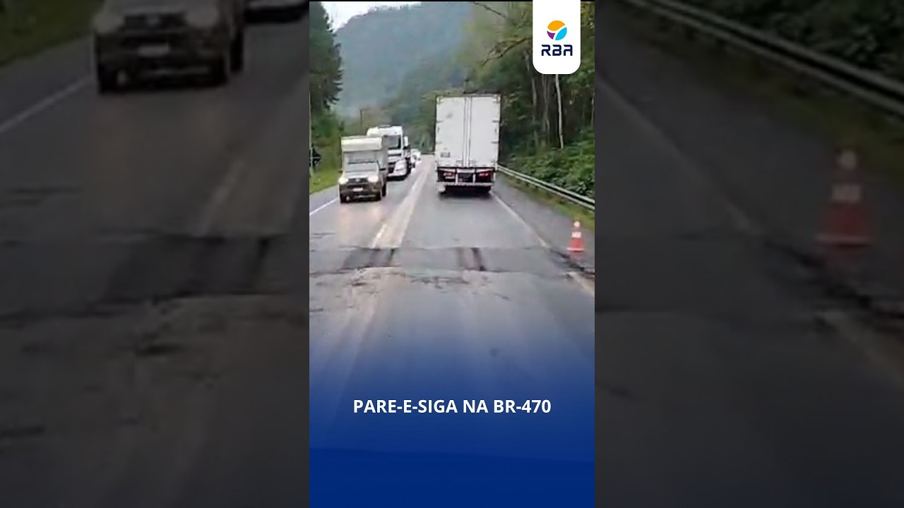 Pare-e-siga na BR-470: veja onde o trânsito exige atenção