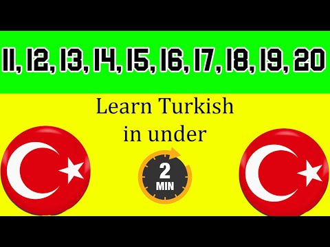 Learning TURKISH numbers 11-20 in UNDER 2 MINUTES. the EASY way! Effortlessly