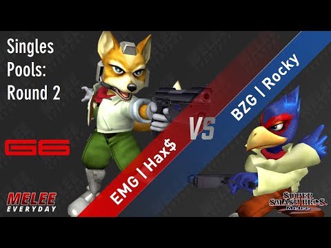Genesis 6 - EMG | Hax$ (Fox) vs. BZG | Rocky (Falco) - SSBM - Singles Pools