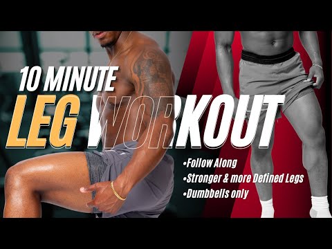 10 MIN INTENSE LEG WORKOUT| DUMBBELLS ONLY| FOLLOW ALONG