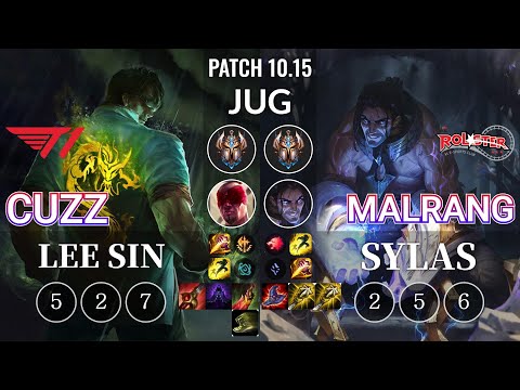 T1 Cuzz Lee Sin vs KT Malrang Sylas Jungle - KR Patch 10.15