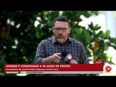 Homem é condenado a 36 anos por matar casal em Bom Repouso