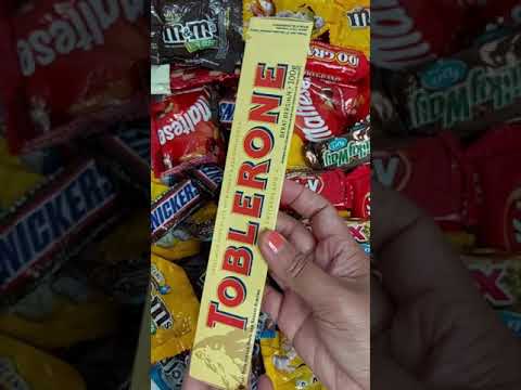 Toblerone Swiss Milk Chocolate with Honey & Almond Nougat #shorts