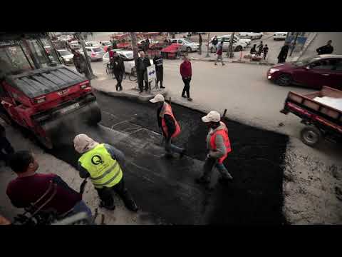 رصف أعمال توسعة وصيانة مفترق الشجاعية