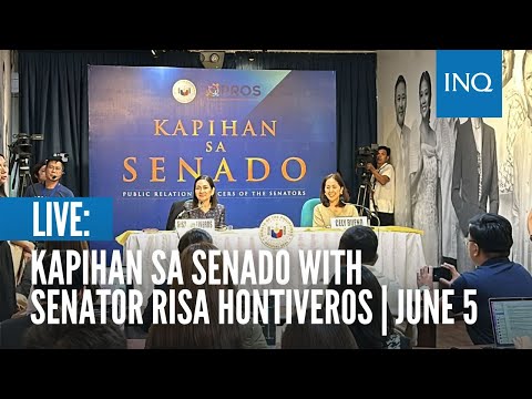 LIVE: Kapihan sa Senado with Senator Risa Hontiveros June 5
