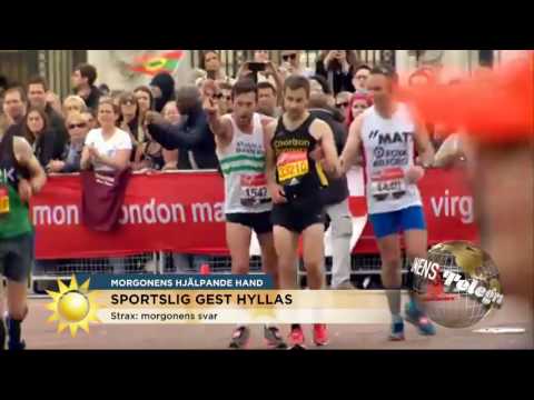 Därför hyllas löparen för sin fantastiska gest - Nyhetsmorgon (TV4)