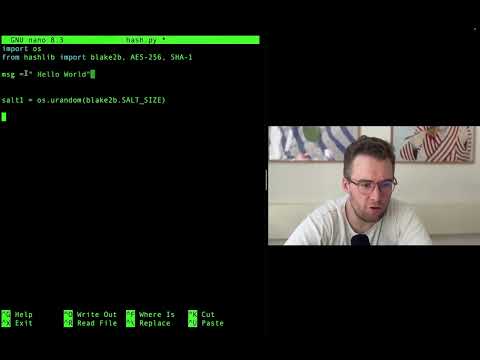 Salting Hashes Cryptography Live Coding Python