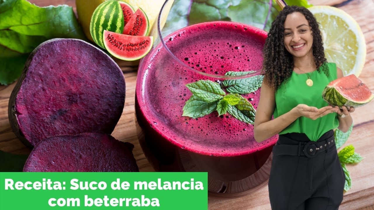 Receita: Suco de melancia com beterraba | Suco Pré-treino | Ingrid Maciel