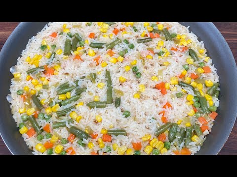 How to make arroz blanco con verduras